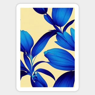 Beautiful Blue Floral pattern, for all those who love flowers #68 Sticker